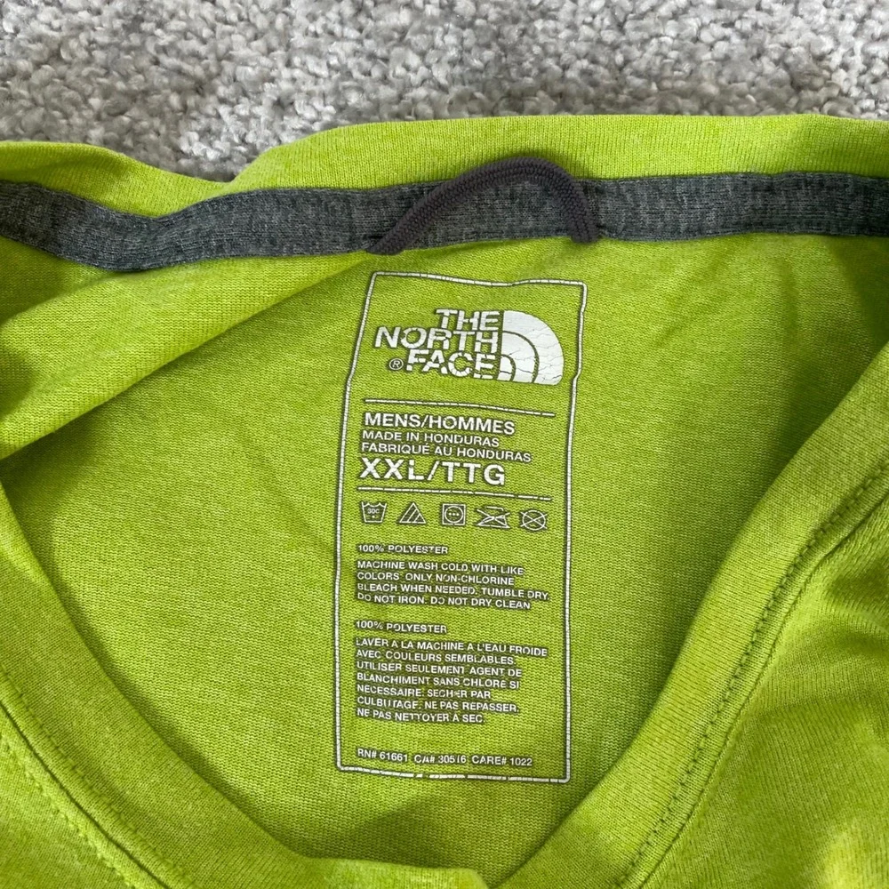 North Face Performance Shirt Mens XXL Hiking Utility Long Sleeve Lime Green